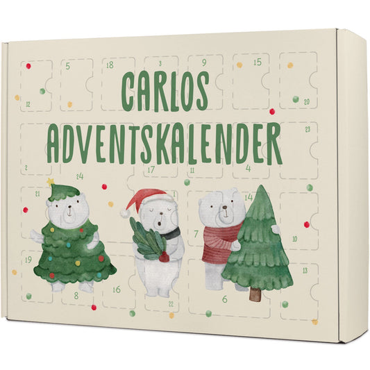 Gepersonaliseerde DIY-adventskalender „IJsberen“ – om zelf te vullen