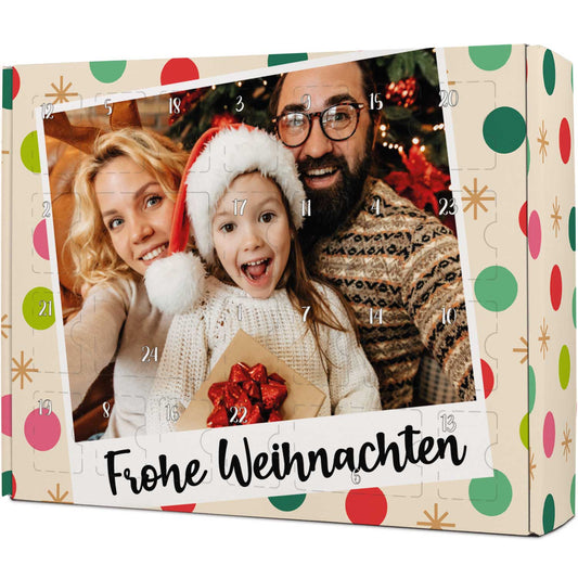 Gepersonaliseerde foto-adventskalender „Retro“ – om zelf te vullen