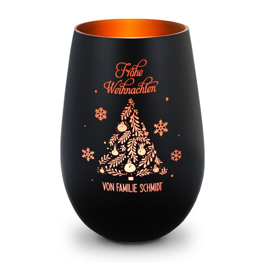 Personalisiertes Windlicht Frohe Weihnachten – Produktansicht