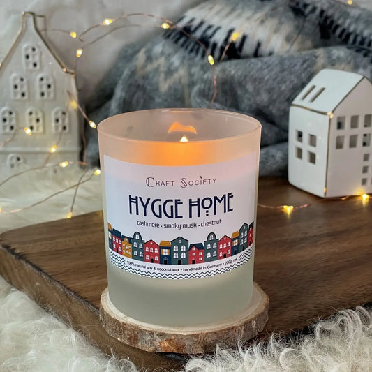 "Hygge" Duftkerze – Wärme, Geborgenheit und skandinavische Gemütlichkeit – Duftkerze für ruhige Wohnatmosphäre, Produktbild 2 | SteinKunstWerk