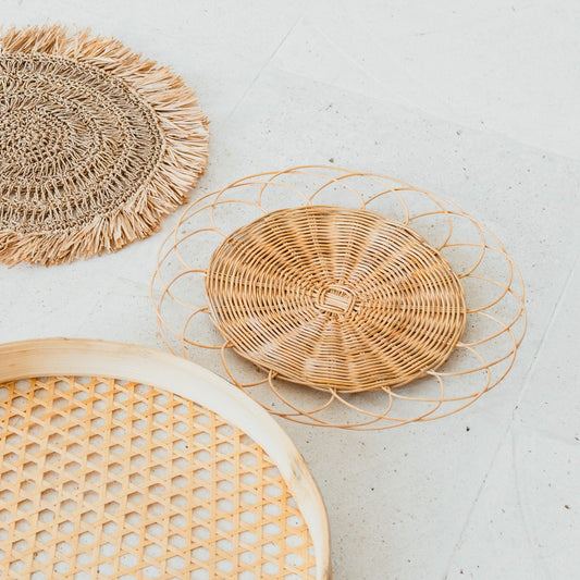 Wanddeko-Set PENIDA (5-teilig) – Naturfasern