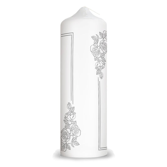 Trauerkerze Vintage Rosen – Motivdetail