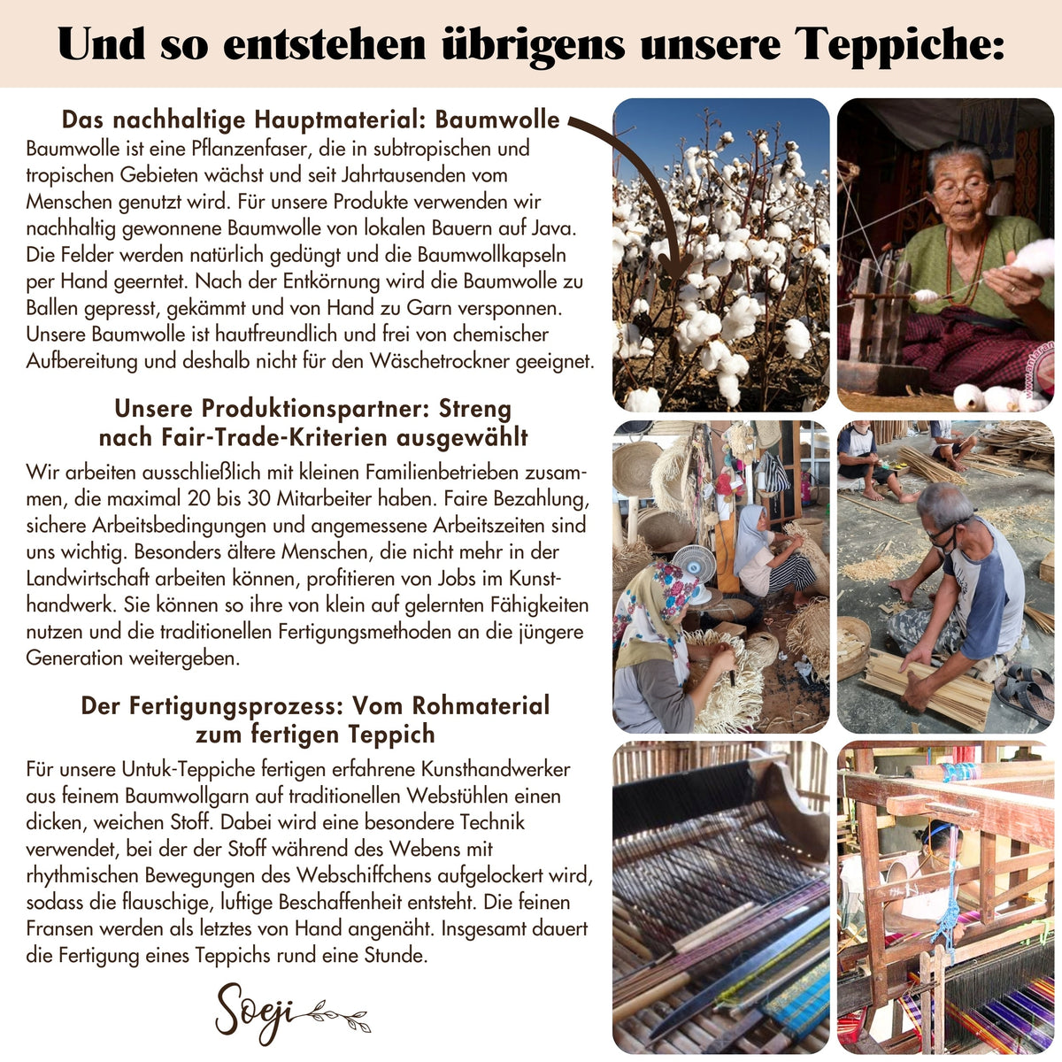 Naturfaserteppich UNTUK – Baumwolle