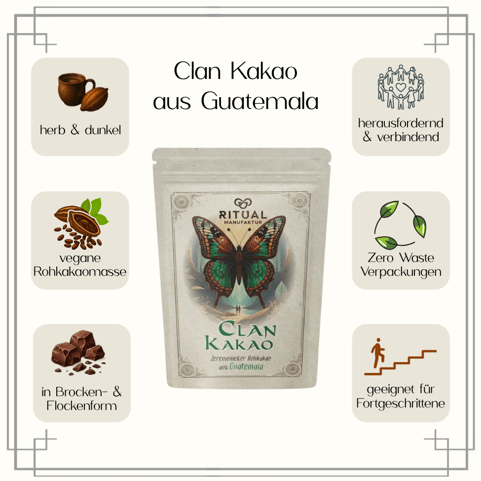 CLAN Zeremonie-Kakao – Zubereitung und Produktdetails