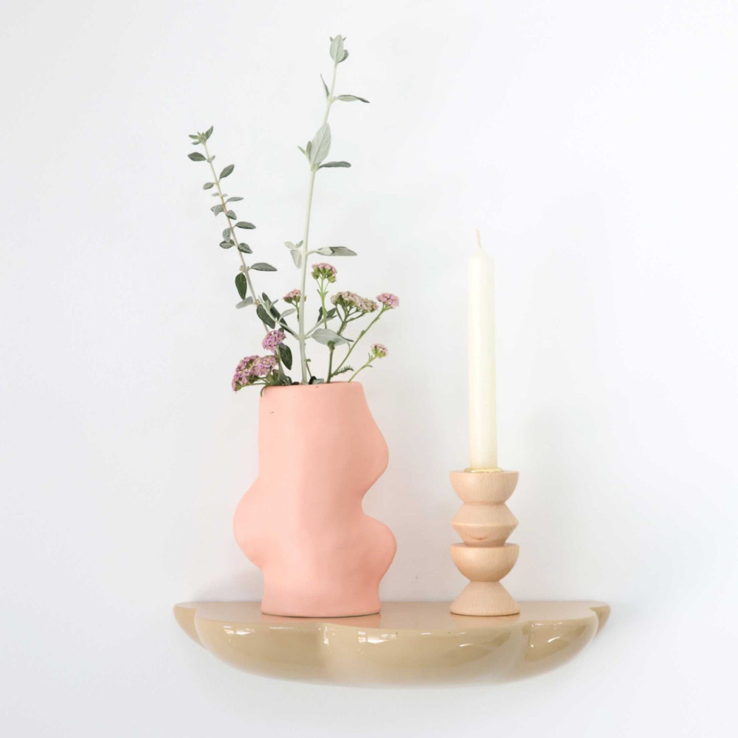 Fluxo Vase Medium Rosa für Blumen, Zweige und Dekoration