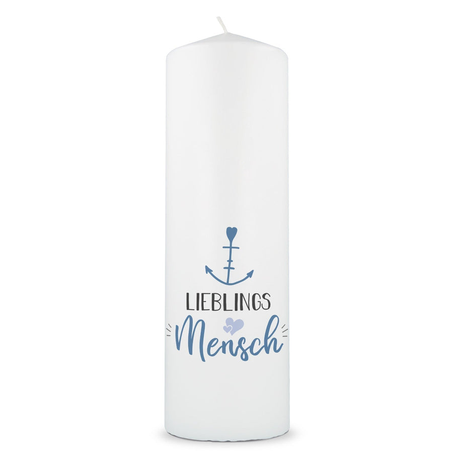 Geschenkset Lieblingsmensch mit Ankerkerze und LED-Flaschenlichtern