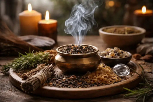 Wierookgids met natuurlijke geuren en rustige rituelen