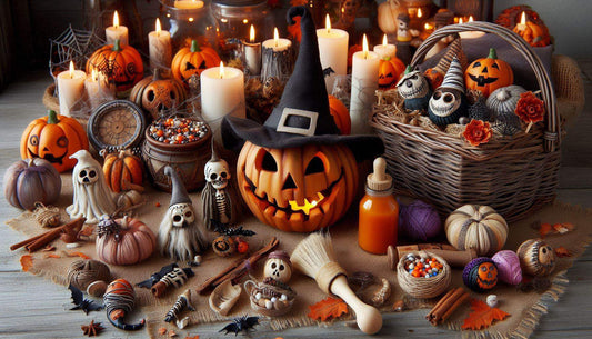 Halloween en Sint Maarten met pompoenen en lantaarns