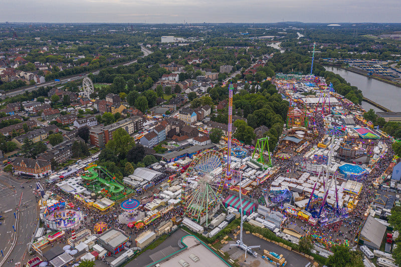 Luftaufnahme der Cranger Kirmes 2026 in Herne