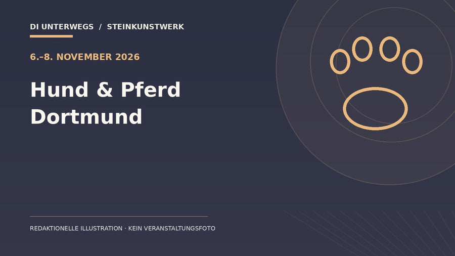 Redaktionelle Illustration zu „Hund & Pferd Dortmund 2026“ – kein Foto der Veranstaltung