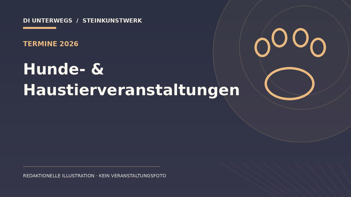 Redaktionelle Illustration zu „Hunde- und Haustierveranstaltungen NRW 2026“ – kein Foto der Veranstaltung