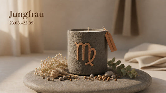 Virgo zodiac candle and mindful focus ritual inspiration by SteinKunstWerk