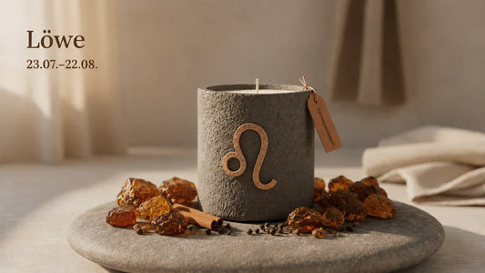 Leo zodiac candle and gratitude ritual inspiration by SteinKunstWerk