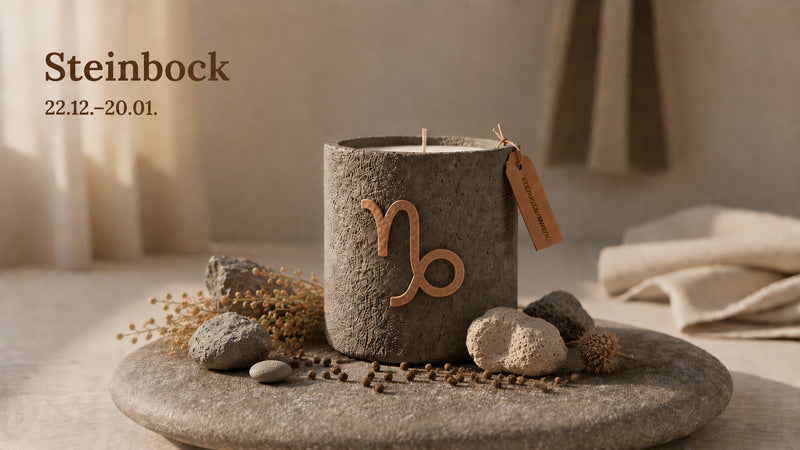 Capricorn zodiac candle and steady focus ritual inspiration by SteinKunstWerk