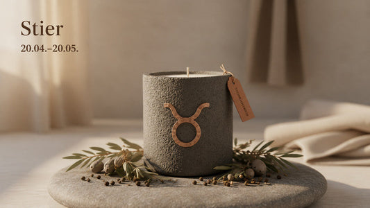 Taurus zodiac candle and slow living ritual inspiration by SteinKunstWerk