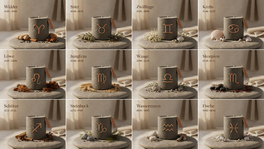 Water signs zodiac candle ritual inspiration for Cancer Scorpio and Pisces by SteinKunstWerk