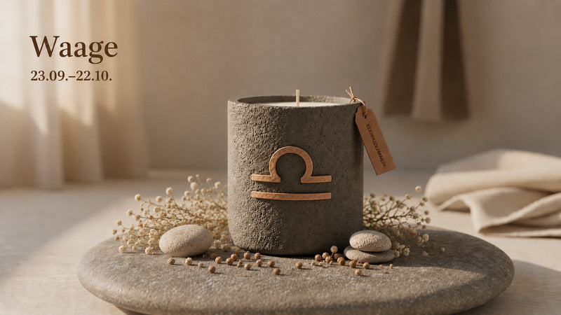 Libra zodiac candle and harmony ritual inspiration by SteinKunstWerk