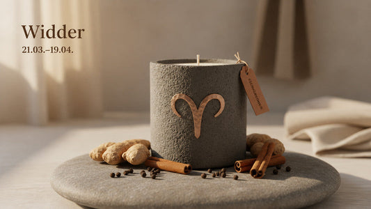 Aries zodiac candle and morning ritual inspiration by SteinKunstWerk
