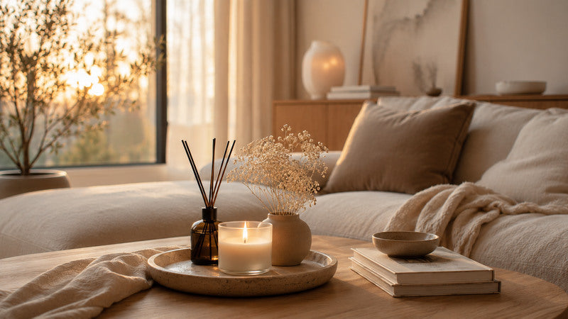 Cozy home fragrance ideas for living rooms and calm interiors