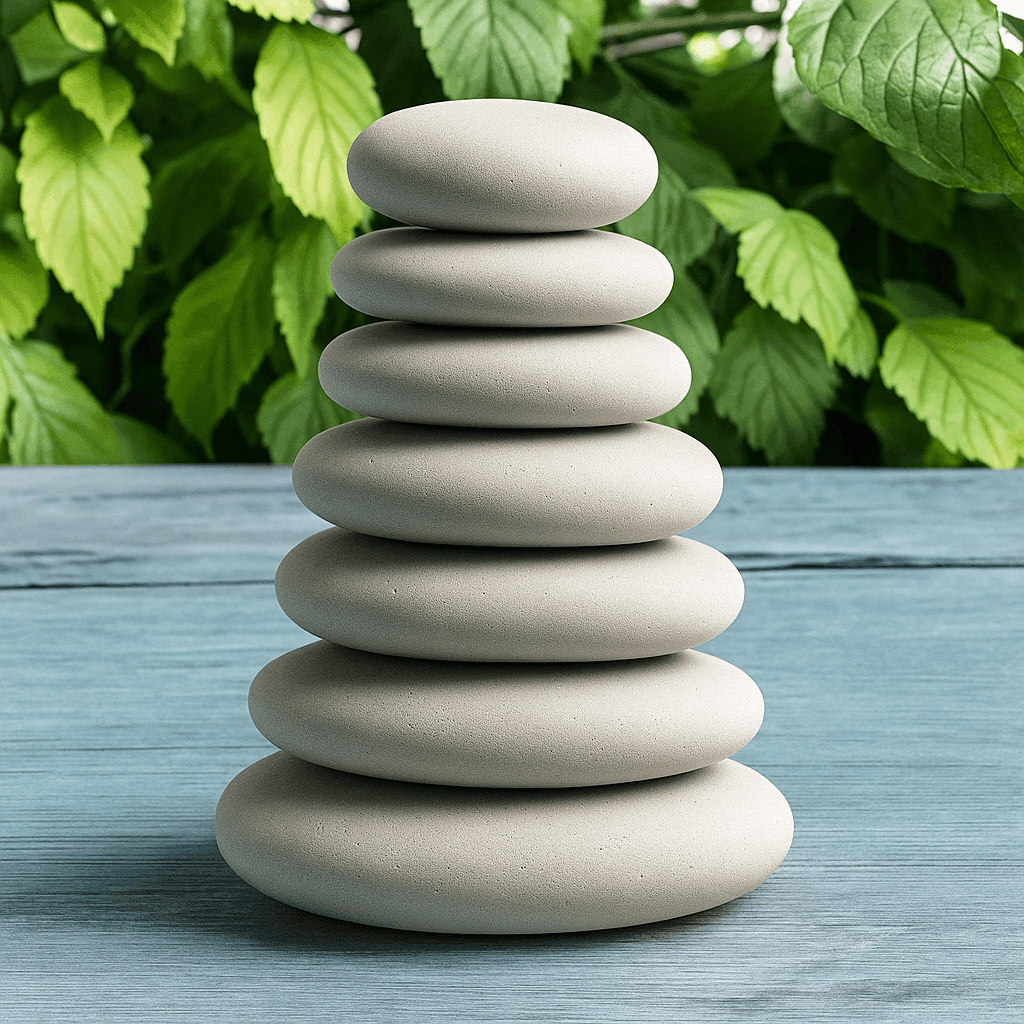 Minimalist home styling with zen decor, natural materials and warm light