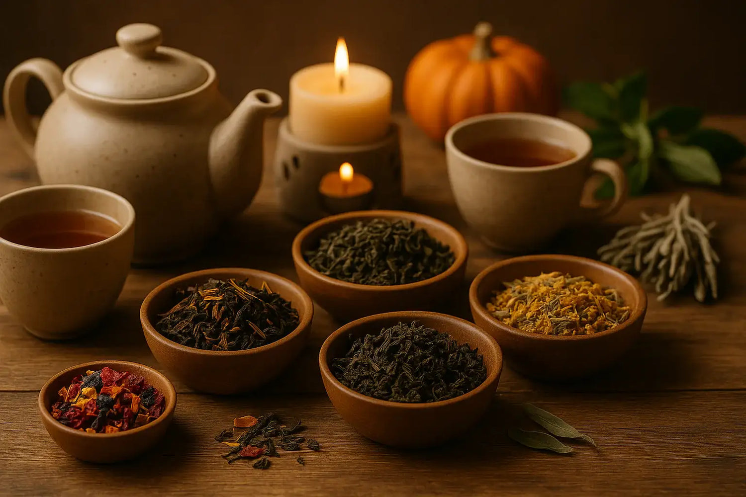 Handverlesene Teesorten mit Grüntee, Schwarztee, Oolong Tee und Matcha für bewussten Genuss