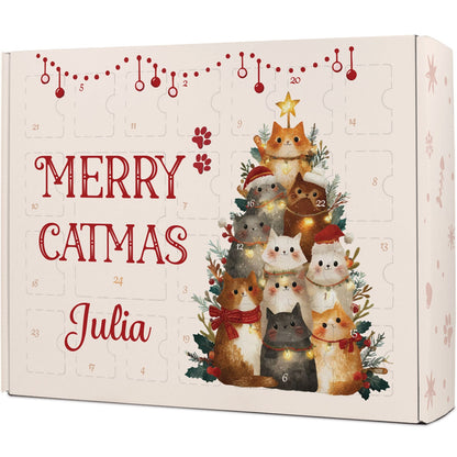 Gepersonaliseerde DIY-adventskalender „Catmas“ – om zelf te vullen