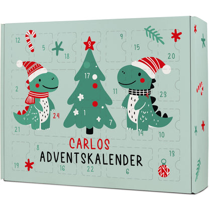 Gepersonaliseerde DIY-adventskalender „Dino’s“ – om zelf te vullen