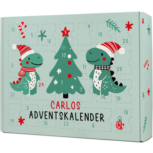 Gepersonaliseerde DIY-adventskalender „Dino’s“ – om zelf te vullen