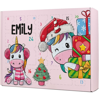 Gepersonaliseerde DIY-adventskalender „Eenhoorn“ – om zelf te vullen