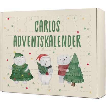 Gepersonaliseerde DIY-adventskalender „IJsberen“ – om zelf te vullen