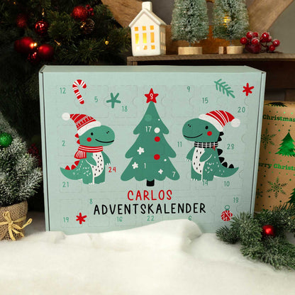 Personalisierter DIY-Adventskalender Dinos zum Befüllen