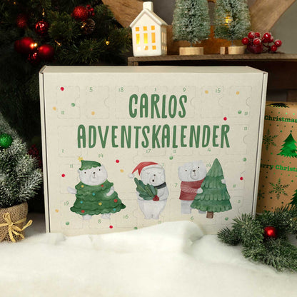 Personalisierter DIY-Adventskalender Eisbären zum Befüllen