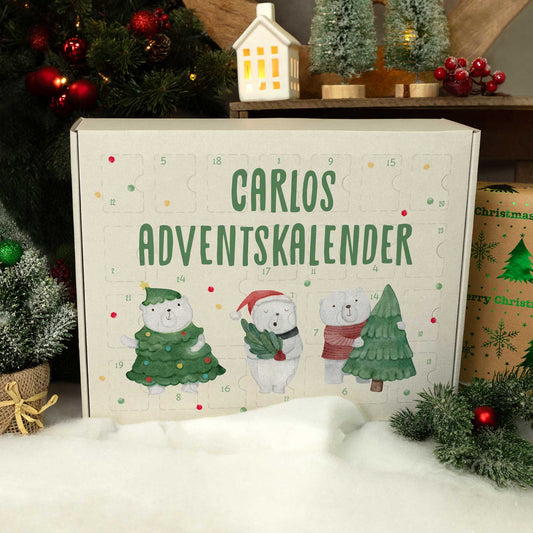 Personalisierter DIY-Adventskalender Eisbären zum Befüllen