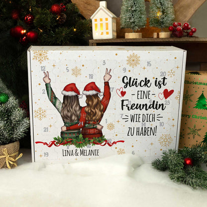 Personalisierter DIY-Adventskalender Freundinnen zum Befüllen