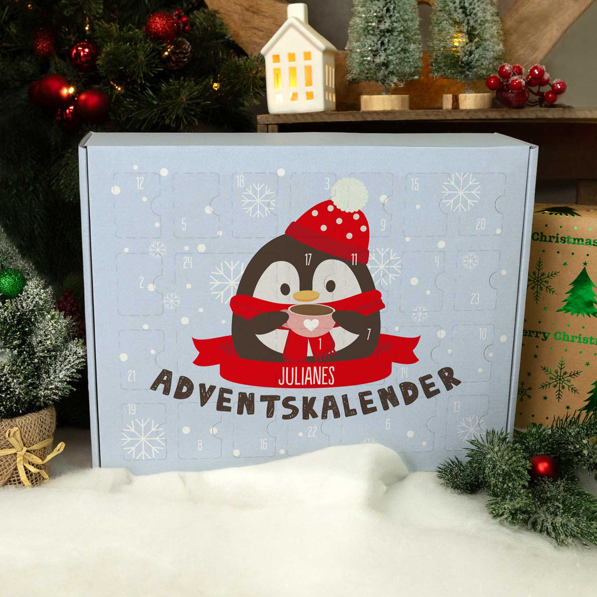Gepersonaliseerde DIY-adventskalender „Kerstdieren“ – om zelf te vullen