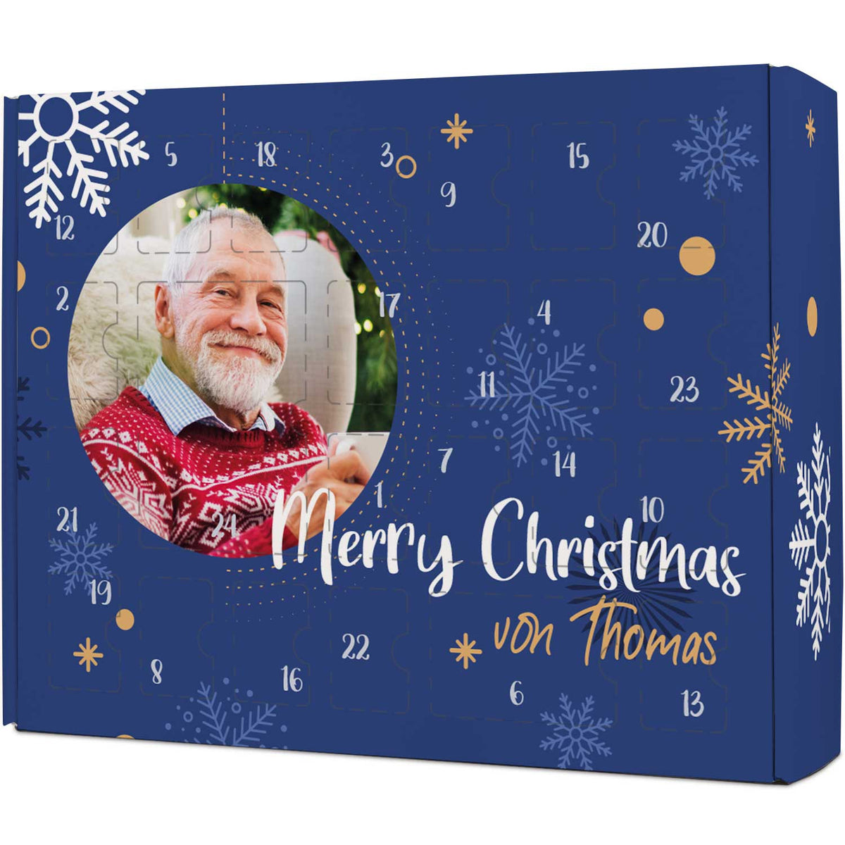 Foto-adventskalender met foto & naam – om zelf te vullen