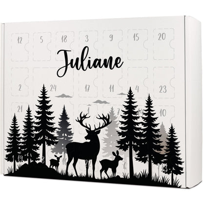 Gepersonaliseerde DIY-adventskalender „Hert“ – om zelf te vullen