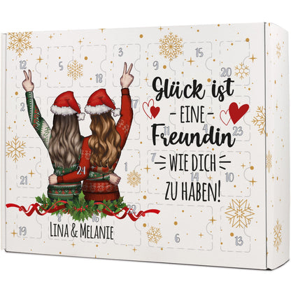 Gepersonaliseerde DIY-adventskalender „Vriendinnen“ – om zelf te vullen