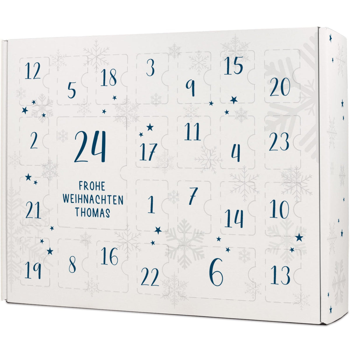 Gepersonaliseerde DIY-adventskalender „Cijfers“ – 4 kleuren