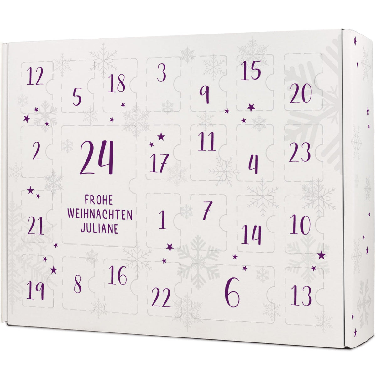 Gepersonaliseerde DIY-adventskalender „Cijfers“ – 4 kleuren