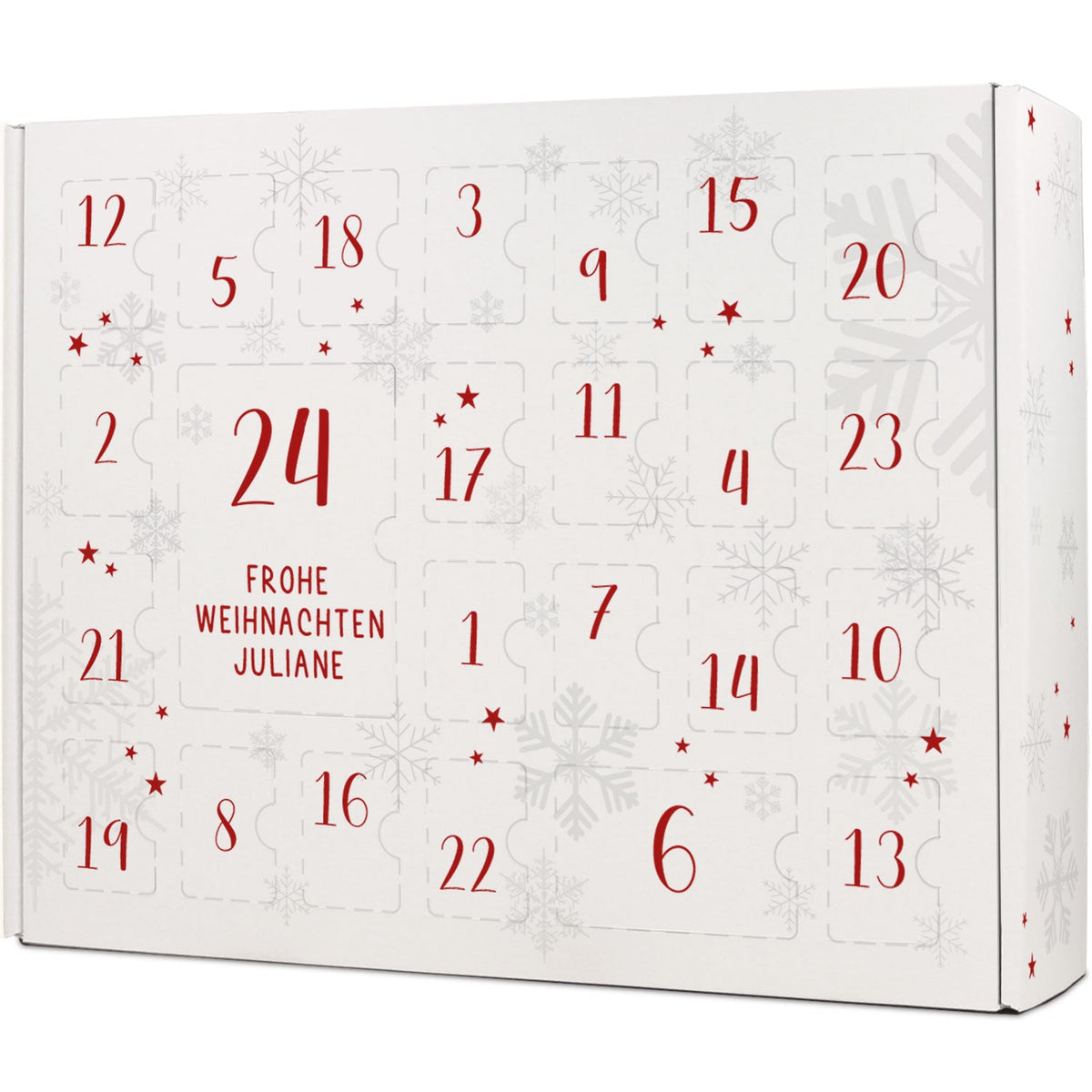 Gepersonaliseerde DIY-adventskalender „Cijfers“ – 4 kleuren
