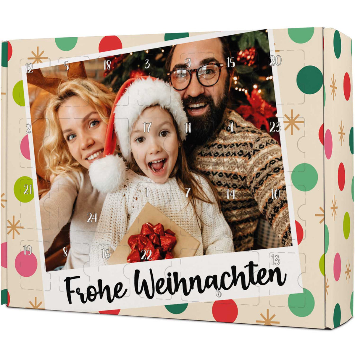 Gepersonaliseerde foto-adventskalender „Retro“ – om zelf te vullen
