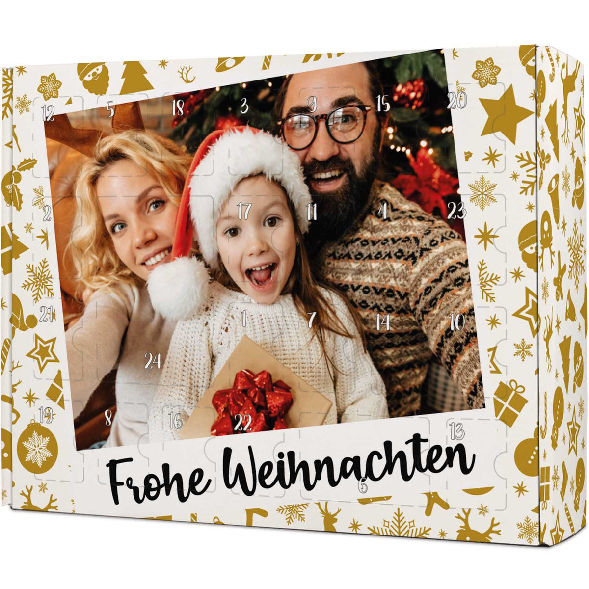 Gepersonaliseerde foto-adventskalender „Retro“ – om zelf te vullen