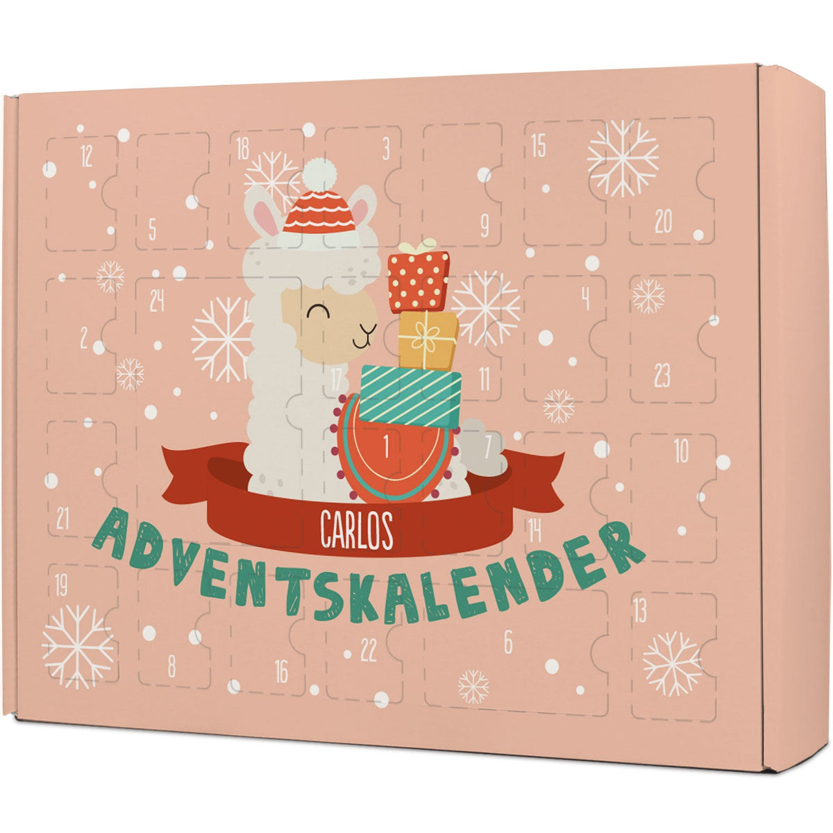 Gepersonaliseerde DIY-adventskalender „Kerstdieren“ – om zelf te vullen