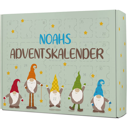 Gepersonaliseerde DIY-adventskalender „Kerstelf“ – om zelf te vullen