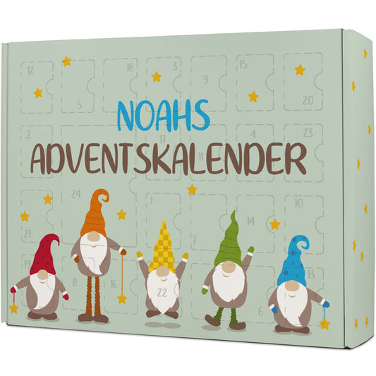 Gepersonaliseerde DIY-adventskalender „Kerstelf“ – om zelf te vullen