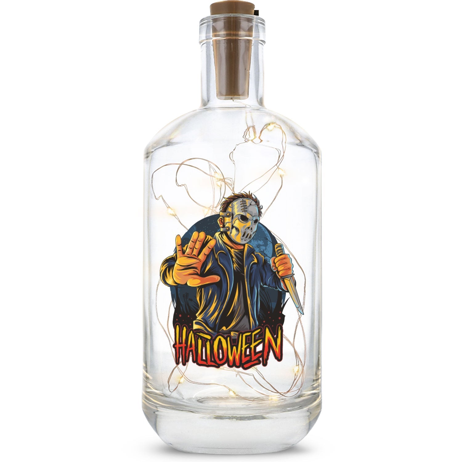 Halloween-Flaschenlicht „Slasher“ mit LED-Lichterkette