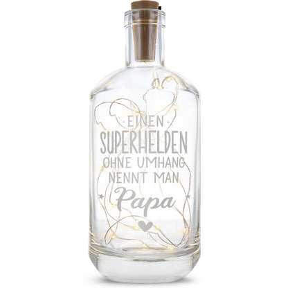 LED-Flaschenlicht „Superheld Papa“ – Hauptansicht