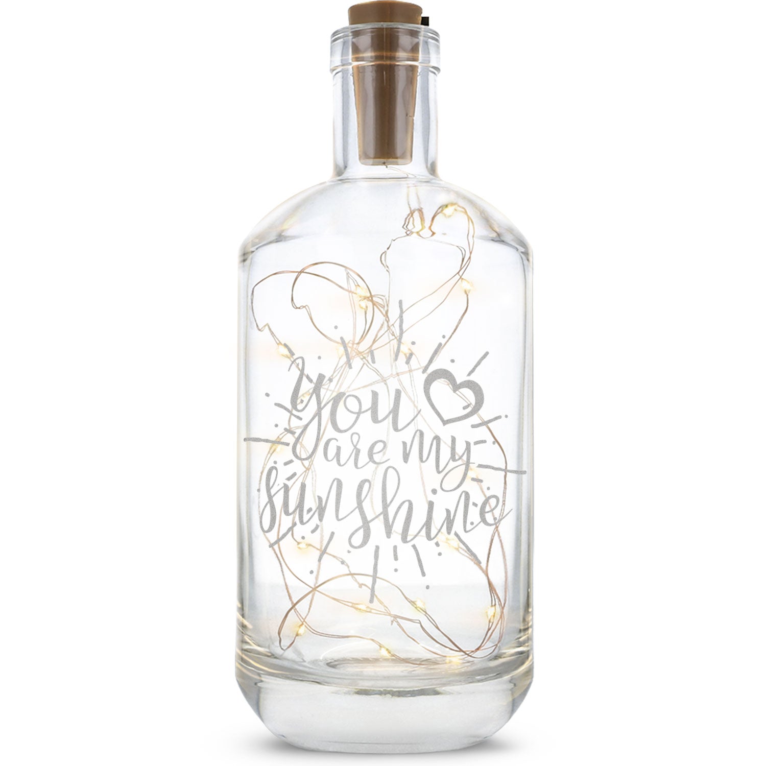 LED-Flaschenlicht „You are my sunshine“ – Hauptansicht