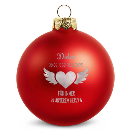 Flügelherz Weihnachtskugel – Farbvariante
